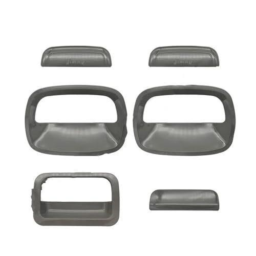 Mtuqvma Exterieur Auto Türgriff Für Suzuki Für Jimny Für JB64 Für JB74 2019-2024 3-türige Autotürgriffabdeckung Seitliche Hecktürgriffschalenverkleidung(Cement gray) von Mtuqvma