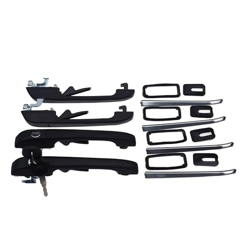 Mtuqvma Exterieur Auto Türgriff Für VW Für Mk1 Für Golf Für Jetta Für Caddy Für Passat Für Polo Für Scirocco Außentürgriffsatz(Front Rear 4 Sides) von Mtuqvma