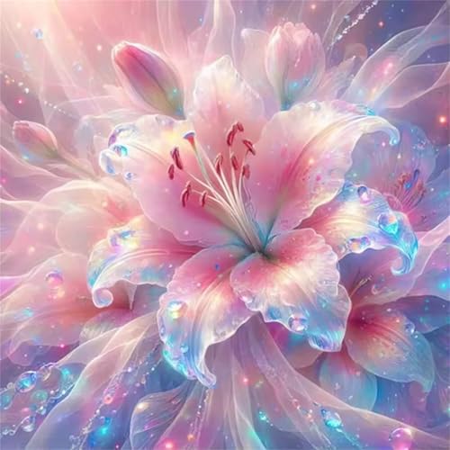DIY Seidige Lilie Diamond Painting,5D Square Vollbohrer diamond painting Set für Erwachsene und Kinder,Diamant Kreuzstich Kunsthandwerk als Geschenk für Home Wand Décor 40x40cm DIY Seidige Lilie Diamond Painting,5D Square Vollbohrer diamond painting Set für Erwachsene und Kinder,Diamant Kreuzstich Kunsthandwerk als Geschenk für Home Wand Décor 40x40cm von Muaor