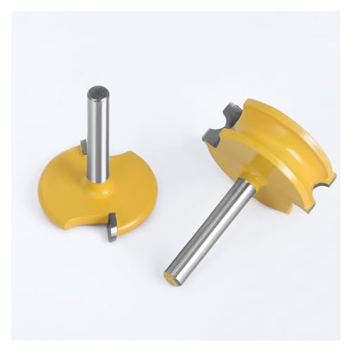 2 stücke 6mm 1/4 "Schaft Flöte Und Perle Router Bit Arc Holzarbeiten T-Förmigen Zapfen Bits Schlitzen router Bit Set Fräser for Holz(6.35mm shank) von Muarted