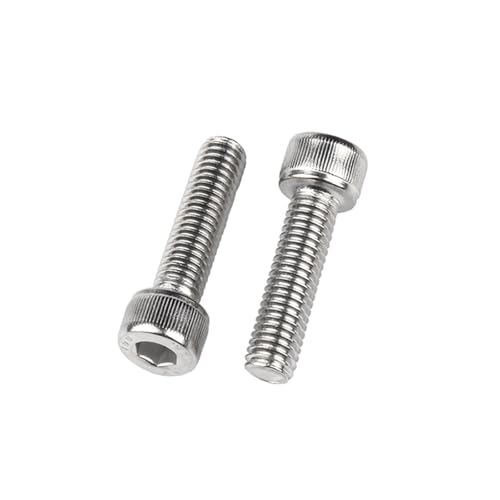 Muarted 1/2/5/10 Stück Linksgewinde M3 M4 M5 M6 M8 M12 DIN912 304 A2-70 Edelstahl Innensechskant Innensechskantschraube(10pcs M4x25) von Muarted