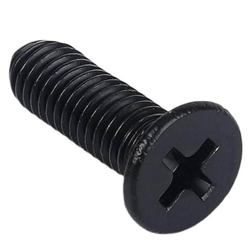 Muarted 20/50 STÜCKE M5/M6, 8-30 mm Schwarz 304 Edelstahl Kreuzschlitzschraube mit flachem Senkkopf(20PCS M6,20mm) von Muarted