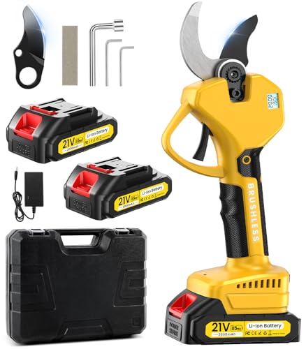 Professionelle Akku Astschere, 50mm Elektrische Gartenschere für Makita Akku mit LCD-Display &Akku 2 x 2000mAh,6-10 Arbeitsstunden,800W Bürstenlosem Motor Astschere für Gartenarbeit, Obstbäume Professionelle Akku Astschere, 50mm Elektrische Gartenschere für Makita Akku mit LCD-Display &Akku 2 x 2000mAh,6-10 Arbeitsstunden,800W Bürstenlosem Motor Astschere für Gartenarbeit, Obstbäume von MuatCtarom