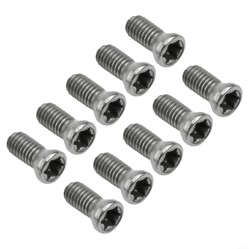 10 Stück Torx-Schrauben M2 M2 5 zur Verwendung mit Hartmetallklingen an CNC-Drehmaschinen-Werkzeugen, geeignet für mechanische und CNC-Geräte (3 x 7 mm) von MuchLuckystar