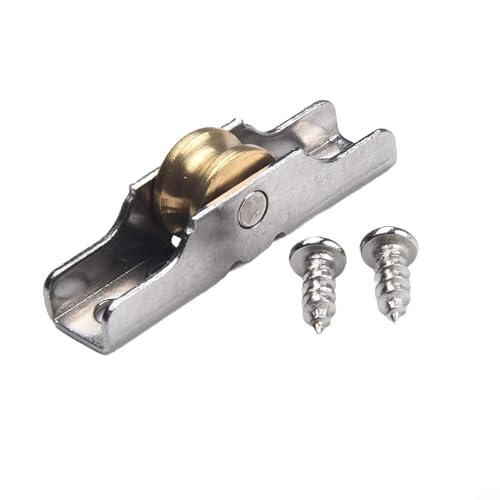 Schiebetür- und Rollladenrolle mit Edelstahlrahmen und Kupferrad, geeignet für Möbel, Duschtüren und Aluminiumtüren (10 mm Einzelnut) von MuchLuckystar