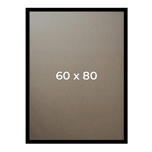 MuchoWow Bilderrahmen 60x80 cm Schwarz - Fotorahmen Kunststoff - Bilder Rahmen Photo Frame - Bilderrahmen ohne Passepartout - Bilderrahmen Poster - Fotoleiste - Posterrahmen - Picture Frame von MuchoWow