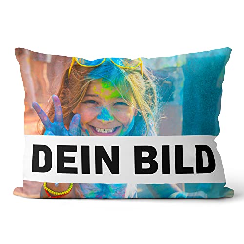 MuchoWow Kissen mit Foto Selbst gestalten - Fotokissen mit eigenem Foto - Kissen 60x40 cm personalisiert Pillow Fotogeschenke - Baumwolle Kissen mit Füllung von MuchoWow