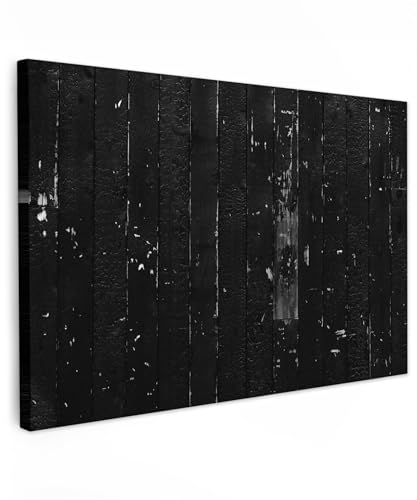 MuchoWow© Bild auf Leinwand 60x40 cm Schlafzimmer Bilder Wand Schwarze Deko Wohnzimmer Modern Wanddeko Bilderwand Geschenk Schwarz - Struktur - Design - Moderne von MuchoWow