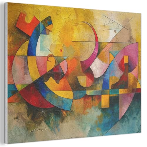 MuchoWow© Bilder aus Filz 100x70 cm Wohnzimmer Deko Modern Wandbild Kunstdruck Bild Schlafzimmer über Bett Room Decor Geschenke Kunst - Abstrakt - Ästhetik - Bunt - Kunstwerk von MuchoWow