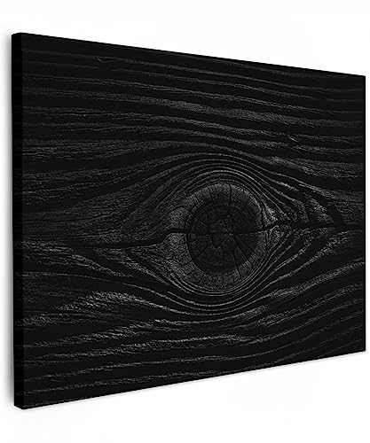 MuchoWow© Leinwand Bilder 80x60 cm Wanddeko Wohnzimmer Aesthetic Room Decor Schwarze Deko Zimmer Wandbilder Modern Fotogeschenke Holz - Schwarz - Design - Moderne von MuchoWow