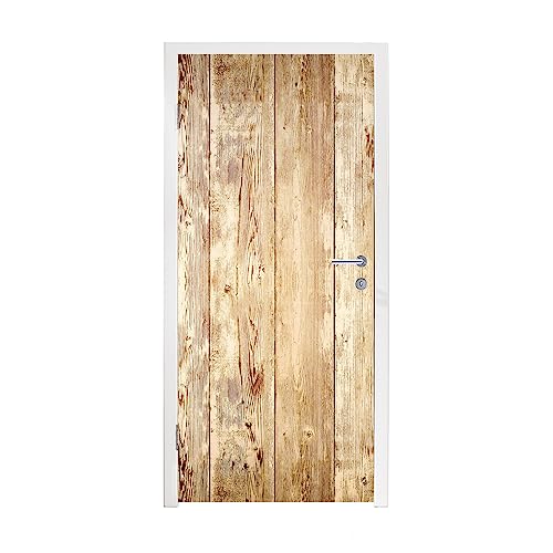 MuchoWow© Türtapete Türaufkleber Selbstklebende Tapete Tür Deko Holz - Vintage - Landhausdiele - Eiche - 90x205 cm von MuchoWow