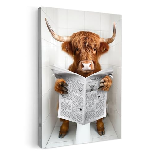 MuchoWow© Wandbilder 20x30 cm Schlafzimmer Home Deko Wohnung Bild Badezimmer WC Toilette Fotoleinwand Wand Bilder Leinwand Wall Decor Vintage - Elefant - Badewanne - Schaumstoff - Wildlife von MuchoWow