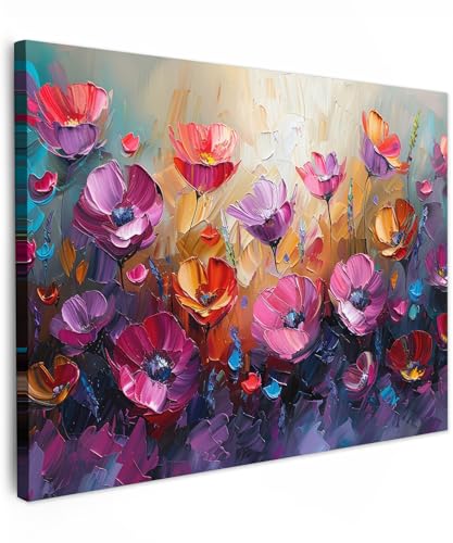 MuchoWow© Wandbilder 40x30 cm Schlafzimmer Home Deko Wohnung Bild Wohnzimmer Fotoleinwand Wand Bilder Leinwand Wall Decor Blumen - Botanisch - Kunst - Rosa - Natur von MuchoWow