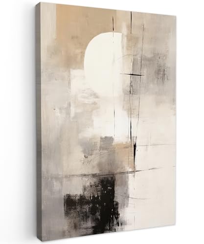 MuchoWow© Wandbilder 60x90 cm Wohnzimmer Wanddeko Schlafzimmer Zimmerdeko Wandgemälde Zimmer Deko auf Wand Dekoration Wall Art Abstrakt - Kunst - Grau von MuchoWow