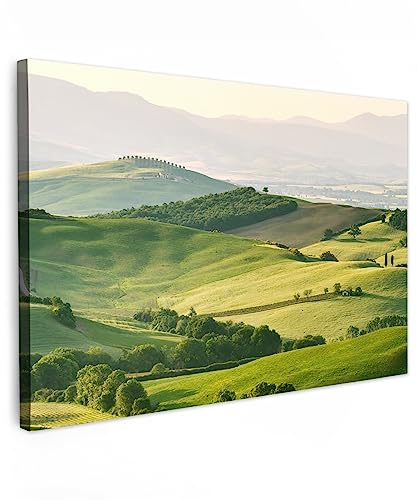 MuchoWow© Wandbilder 90x60 cm Schlafzimmer Home Deko Wohnung Bild Wohnzimmer Fotoleinwand Wand Bilder Leinwand Wall Decor Natur - Toskana - Grün - Landschaftsbilder von MuchoWow