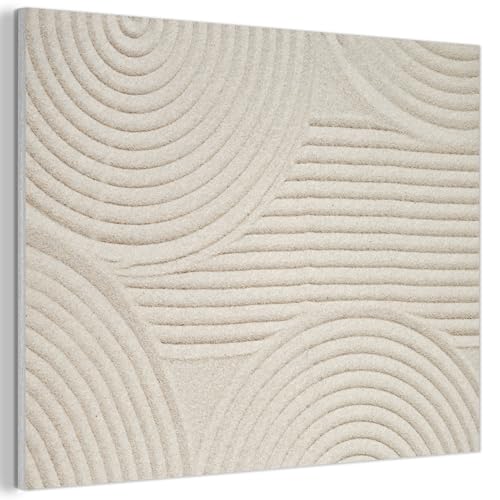 MuchoWow© Wandbilder Akustikpaneele 100x70 cm Filz Deko Wohnung Bild Wohnzimmer Wandpaneele Schallabsorber Wand Bilder Wandpaneel Wall Decor Muster - Abstrakt - Weiß von MuchoWow