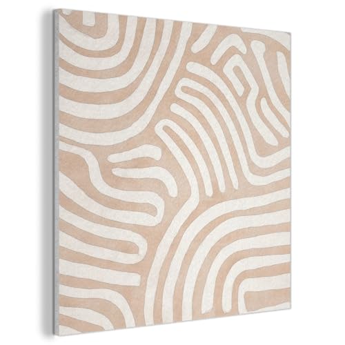 MuchoWow© Wandbilder Akustikpaneele 60x60 cm Filz Deko Wohnung Bild Wohnzimmer Wandpaneele Schallabsorber Wand Bilder Wandpaneel Wall Decor Beige - Erdfarben von MuchoWow