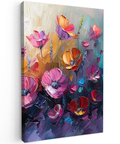 MuchoWow© Wandbilder Klein 20x30 cm Mini Schlafzimmer Home Deko Wohnung Bild Wohnzimmer Fotoleinwand Wand Bilder Leinwand Wall Decor Blumen - Botanisch - Kunst - Rosa - Natur von MuchoWow