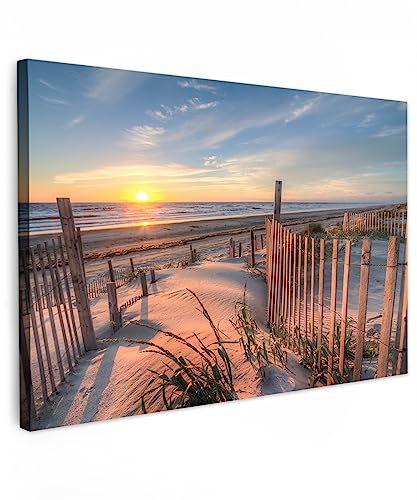 MuchoWow© Wandbilder Klein 30x20 cm Mini Schlafzimmer Home Deko Wohnung Bild Wohnzimmer Fotoleinwand Wand Bilder Leinwand Wall Decor Strandbilder - Stranddeko - Maritime - Strand und Meer - Pflanzen von MuchoWow