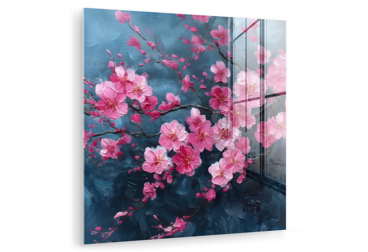 MuchoWow Acrylglasbild Blume - Blüten - Rosa - Abstrakt, Inkl. Aufhängung, Bilder auf Glas Wandbild, Wanddeko Wohnzimmer Badezimmer, 20x20 cm MuchoWow Acrylglasbild Blume - Blüten - Rosa - Abstrakt, Inkl. Aufhängung, Bilder auf Glas Wandbild, Wanddeko Wohnzimmer Badezimmer, 20x20 cm von MuchoWow