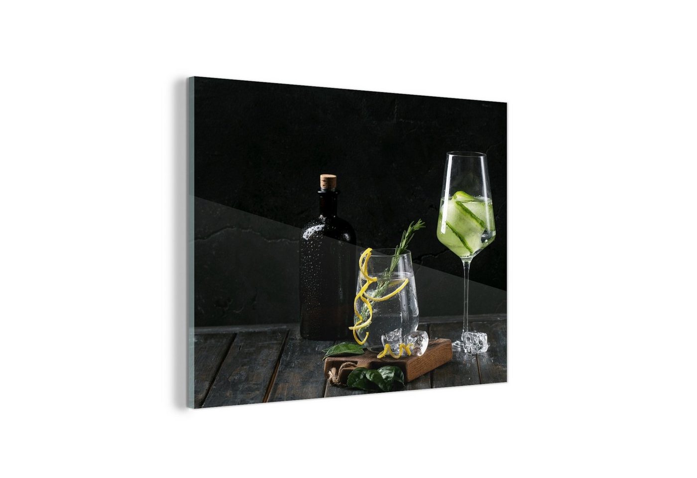 MuchoWow Acrylglasbild Getränk - Weinglas - Obst, (1 St), Acrylglasbild Glasbilder Wandbild von MuchoWow