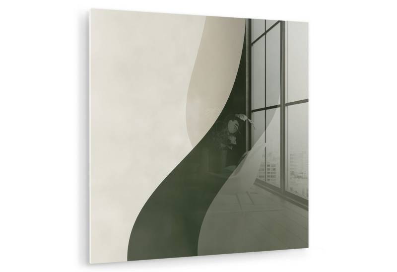 MuchoWow Acrylglasbild Japandi - Grün - Abstrakt - Modern, Inkl. Aufhängung, Bilder auf Glas Wandbild, Wanddeko Wohnzimmer Badezimmer, 20x20 cm MuchoWow Acrylglasbild Japandi - Grün - Abstrakt - Modern, Inkl. Aufhängung, Bilder auf Glas Wandbild, Wanddeko Wohnzimmer Badezimmer, 20x20 cm von MuchoWow