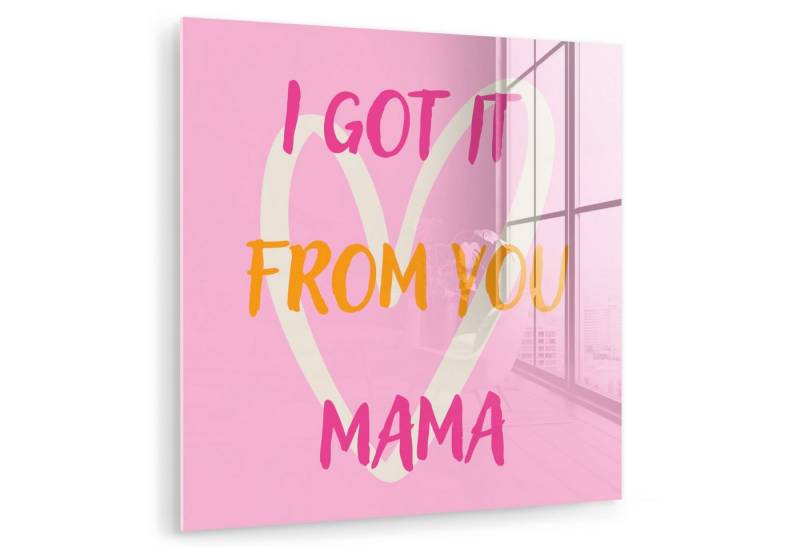 MuchoWow Acrylglasbild Mutter - Zitat - Herz - Rosa, Inkl. Aufhängung, Bilder auf Glas Wandbild, Wanddeko Wohnzimmer Badezimmer, 20x20 cm MuchoWow Acrylglasbild Mutter - Zitat - Herz - Rosa, Inkl. Aufhängung, Bilder auf Glas Wandbild, Wanddeko Wohnzimmer Badezimmer, 20x20 cm von MuchoWow