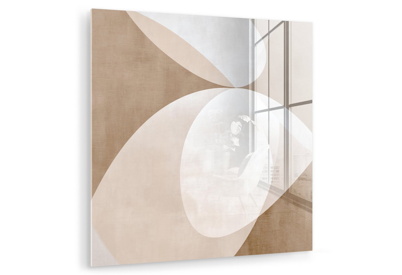 MuchoWow Acrylglasbild Ovale Formen - Transparent - Weicher Übergang, Inkl. Aufhängung, Bilder auf Glas Wandbild, Wanddeko Wohnzimmer Badezimmer, 20x20 cm MuchoWow Acrylglasbild Ovale Formen - Transparent - Weicher Übergang, Inkl. Aufhängung, Bilder auf Glas Wandbild, Wanddeko Wohnzimmer Badezimmer, 20x20 cm von MuchoWow