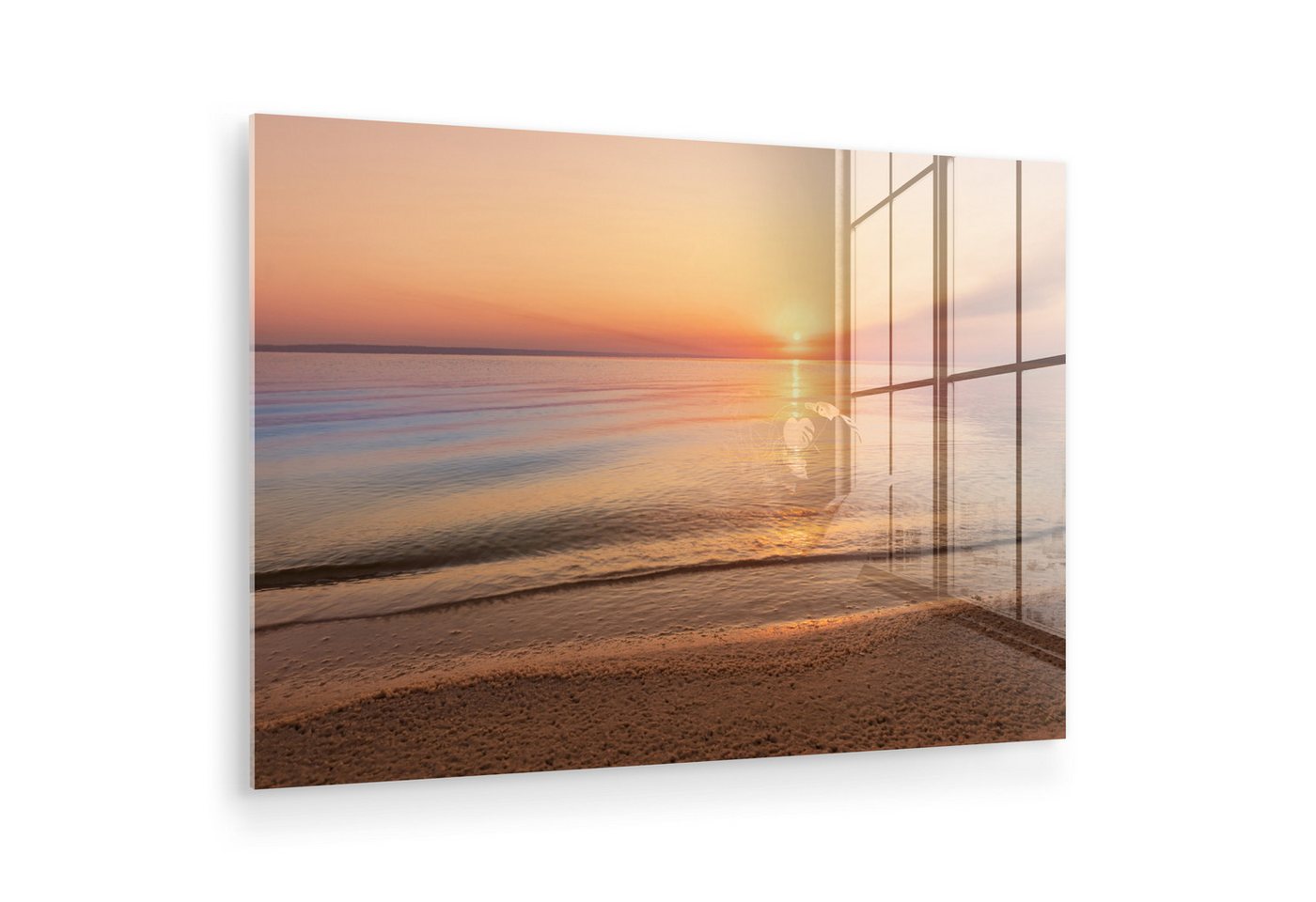 MuchoWow Acrylglasbild Strand - Meer - Rosa - Sonnenuntergang, Inkl. Aufhängung, Glasbilder Wohnzimmer, Schlafzimmer, Flur & Esszimmer, 30x20 cm MuchoWow Acrylglasbild Strand - Meer - Rosa - Sonnenuntergang, Inkl. Aufhängung, Glasbilder Wohnzimmer, Schlafzimmer, Flur & Esszimmer, 30x20 cm von MuchoWow