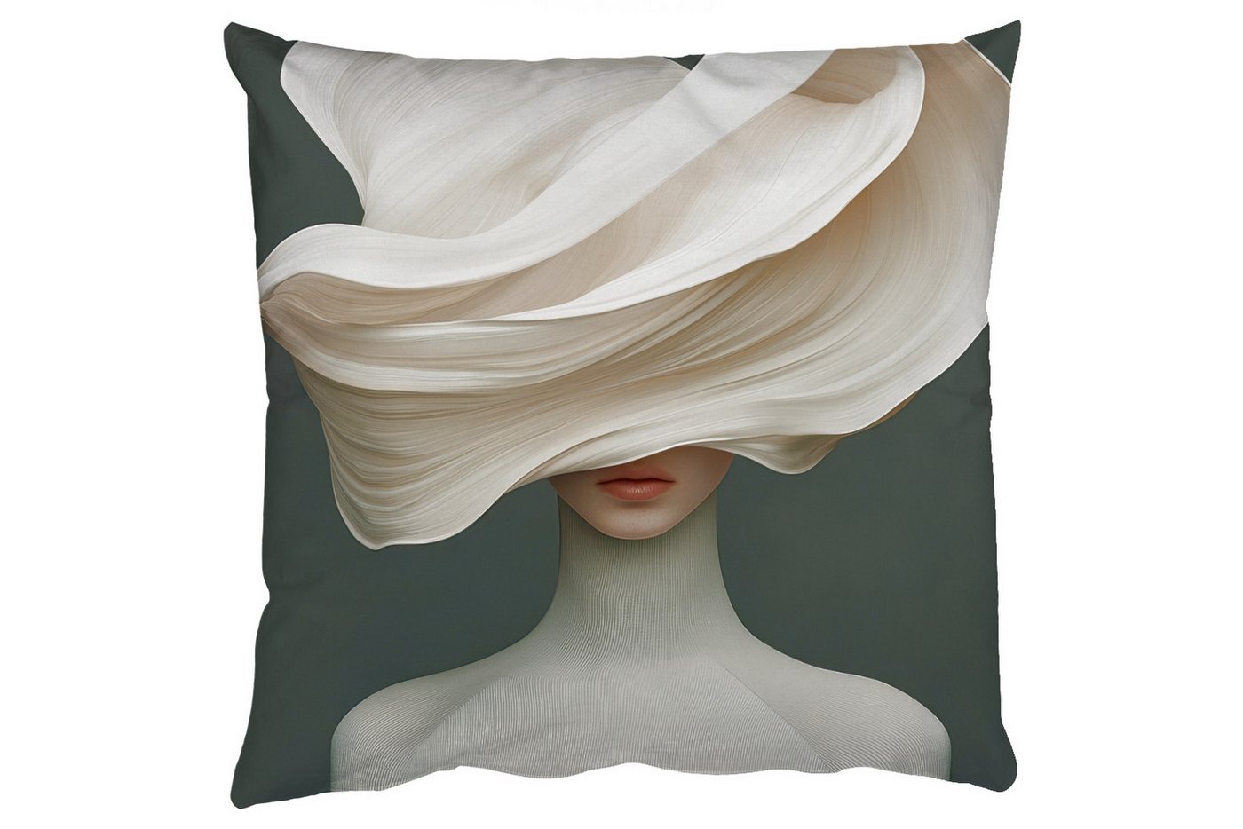 MuchoWow Dekokissen Frau - Beige - Hut, Zierkissen mit Füllung für Wohnzimmer, Sofakissen, 40x40 cm MuchoWow Dekokissen Frau - Beige - Hut, Zierkissen mit Füllung für Wohnzimmer, Sofakissen, 40x40 cm von MuchoWow