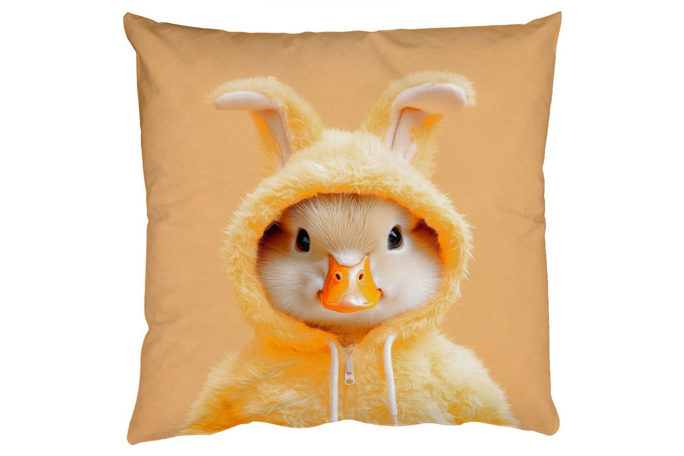 MuchoWow Dekokissen Osterhase - Kostüm - Ente, Zierkissen mit Füllung für Wohnzimmer, Sofakissen, 40x40 cm MuchoWow Dekokissen Osterhase - Kostüm - Ente, Zierkissen mit Füllung für Wohnzimmer, Sofakissen, 40x40 cm von MuchoWow
