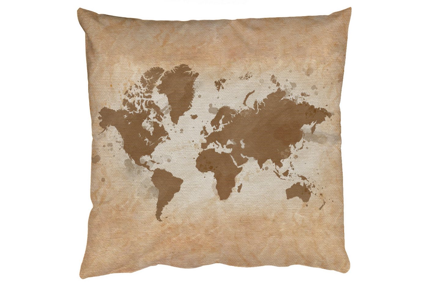 MuchoWow Dekokissen Weltkarte - Beige - Braun, Zierkissen mit Füllung für Wohnzimmer, Sofakissen, 40x40 cm MuchoWow Dekokissen Weltkarte - Beige - Braun, Zierkissen mit Füllung für Wohnzimmer, Sofakissen, 40x40 cm von MuchoWow