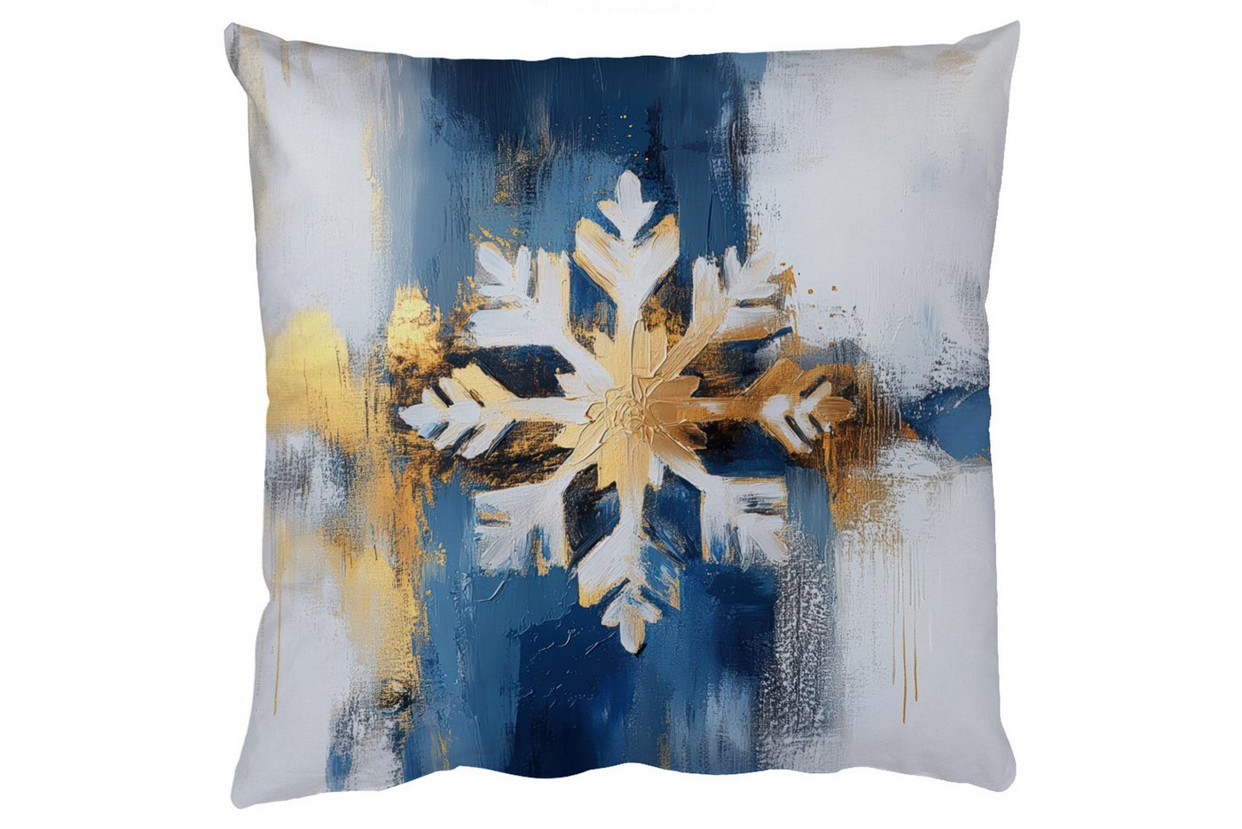 MuchoWow Dekokissen Abstrakt - Winter - Schneeflocke - Schnee - Gold, Zierkissen mit Füllung für Wohnzimmer, Sofakissen, 40x40 cm MuchoWow Dekokissen Abstrakt - Winter - Schneeflocke - Schnee - Gold, Zierkissen mit Füllung für Wohnzimmer, Sofakissen, 40x40 cm von MuchoWow