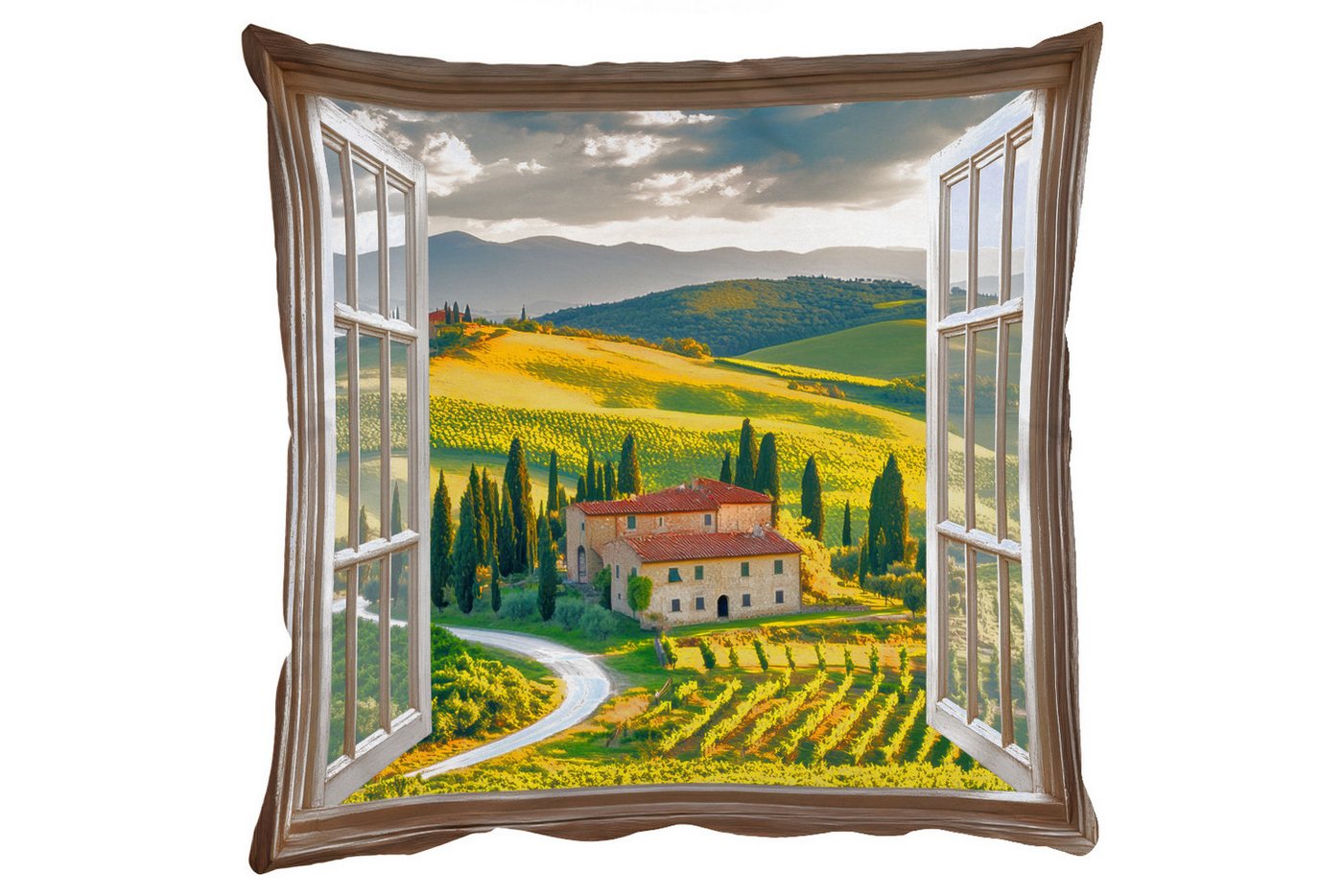 MuchoWow Dekokissen Ansichten - Toskana - Landschaft - Sommer, Zierkissen mit Füllung für Wohnzimmer, Sofakissen, 40x40 cm MuchoWow Dekokissen Ansichten - Toskana - Landschaft - Sommer, Zierkissen mit Füllung für Wohnzimmer, Sofakissen, 40x40 cm von MuchoWow