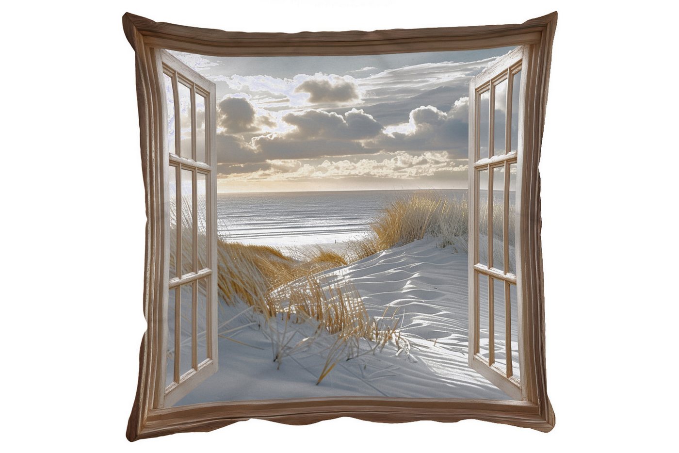 MuchoWow Dekokissen Aussicht - Strand - Dünen - Meer - Natur, Zierkissen mit Füllung für Wohnzimmer, Sofakissen, 40x40 cm MuchoWow Dekokissen Aussicht - Strand - Dünen - Meer - Natur, Zierkissen mit Füllung für Wohnzimmer, Sofakissen, 40x40 cm von MuchoWow