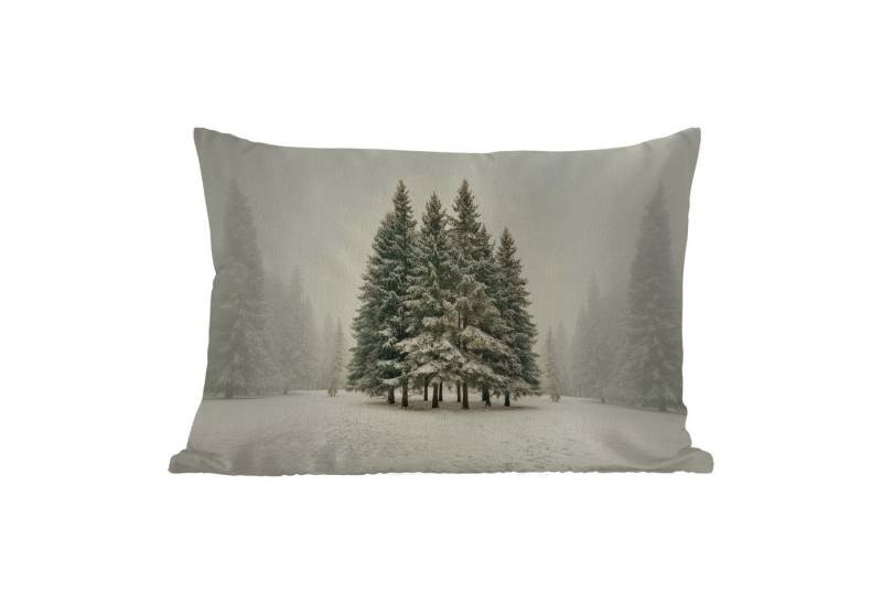 MuchoWow Dekokissen Bäume - Schnee - Weiß, Outdoor-Dekorationskissen, Kissen, Kissenbezug, 50x30 cm MuchoWow Dekokissen Bäume - Schnee - Weiß, Outdoor-Dekorationskissen, Kissen, Kissenbezug, 50x30 cm von MuchoWow