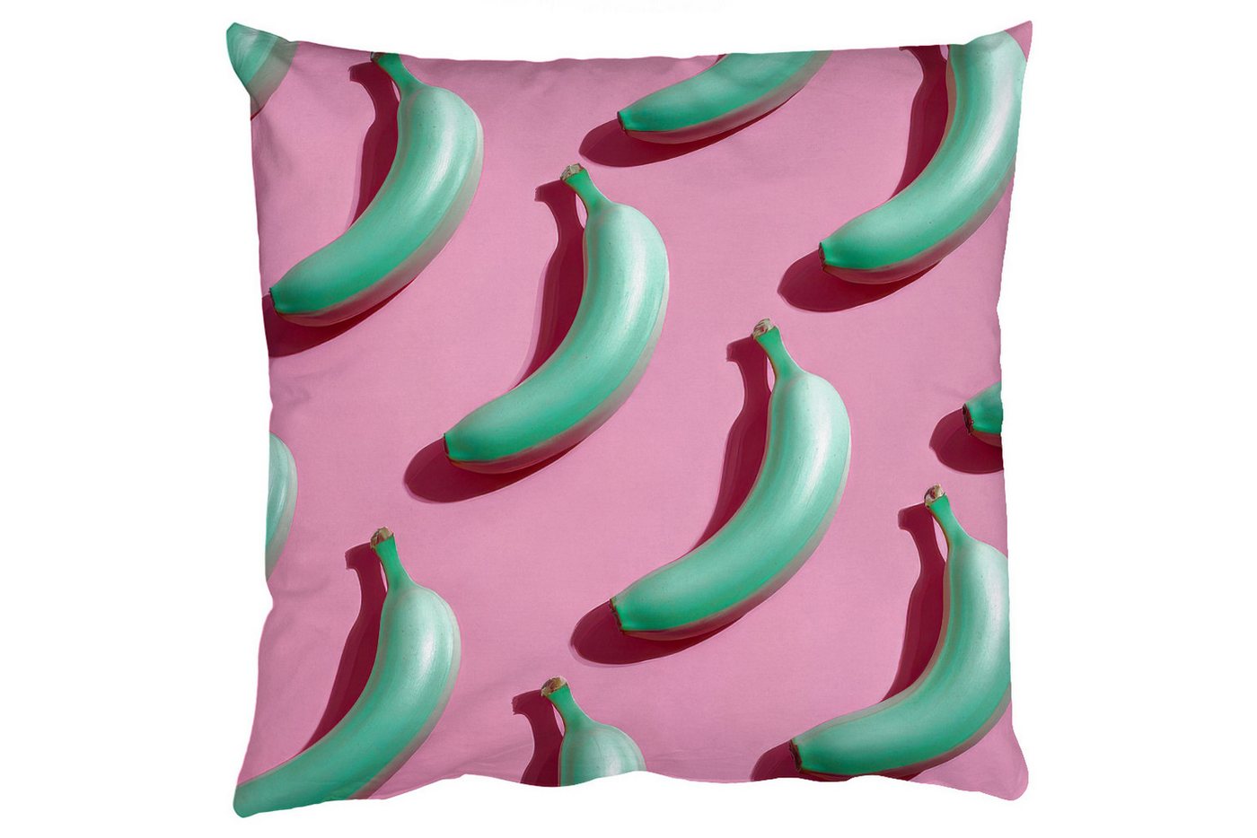 MuchoWow Dekokissen Bananen - Muster - Blau - Rosa, Zierkissen mit Füllung für Wohnzimmer, Sofakissen, 40x40 cm MuchoWow Dekokissen Bananen - Muster - Blau - Rosa, Zierkissen mit Füllung für Wohnzimmer, Sofakissen, 40x40 cm von MuchoWow