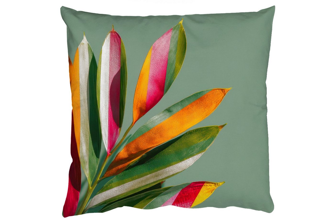 MuchoWow Dekokissen Blätter - Zweig - Bunt, Zierkissen mit Füllung für Wohnzimmer, Sofakissen, 40x40 cm MuchoWow Dekokissen Blätter - Zweig - Bunt, Zierkissen mit Füllung für Wohnzimmer, Sofakissen, 40x40 cm von MuchoWow