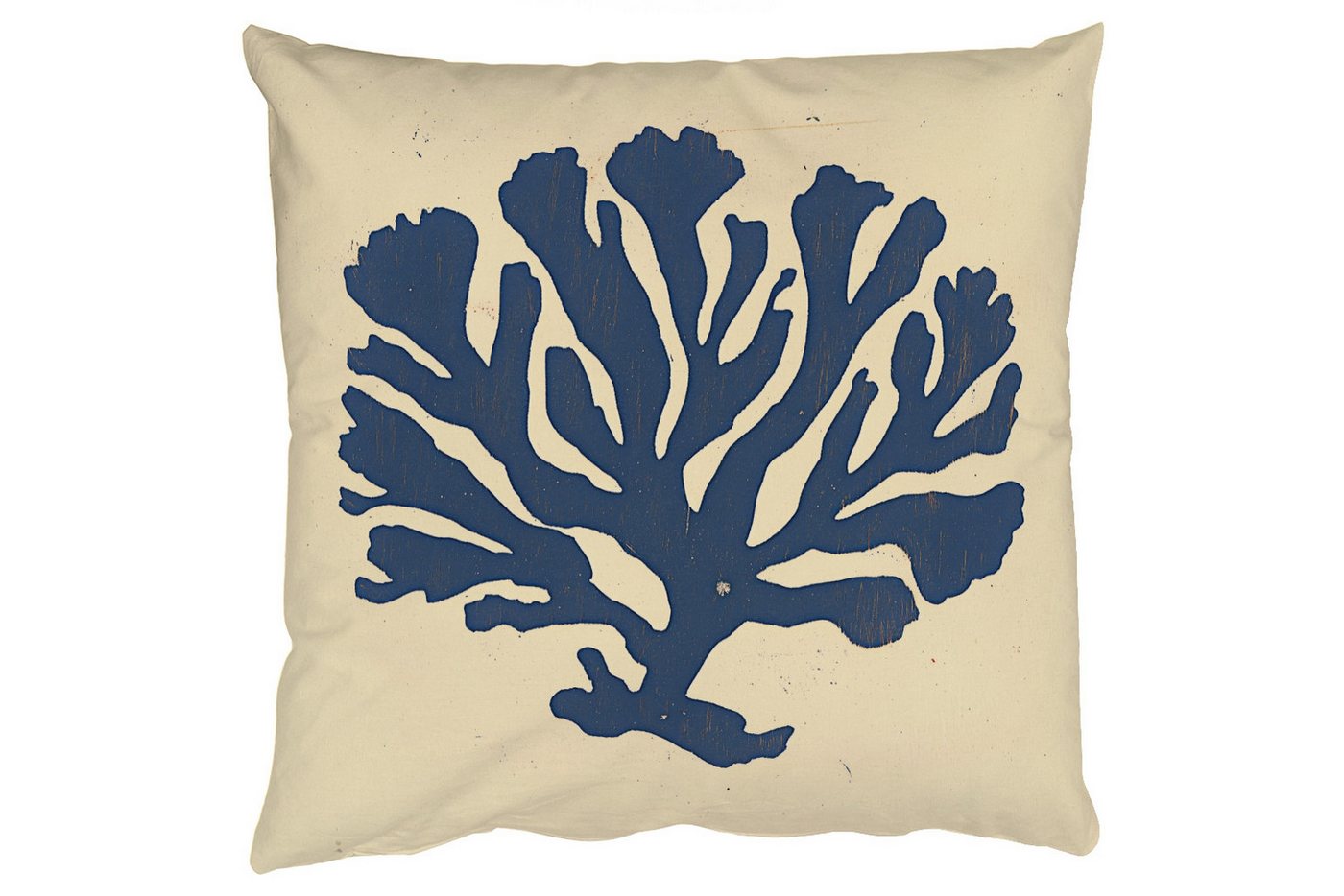 MuchoWow Dekokissen Blaue Koralle - Zweige - Beige, Zierkissen mit Füllung für Wohnzimmer, Sofakissen, 40x40 cm MuchoWow Dekokissen Blaue Koralle - Zweige - Beige, Zierkissen mit Füllung für Wohnzimmer, Sofakissen, 40x40 cm von MuchoWow
