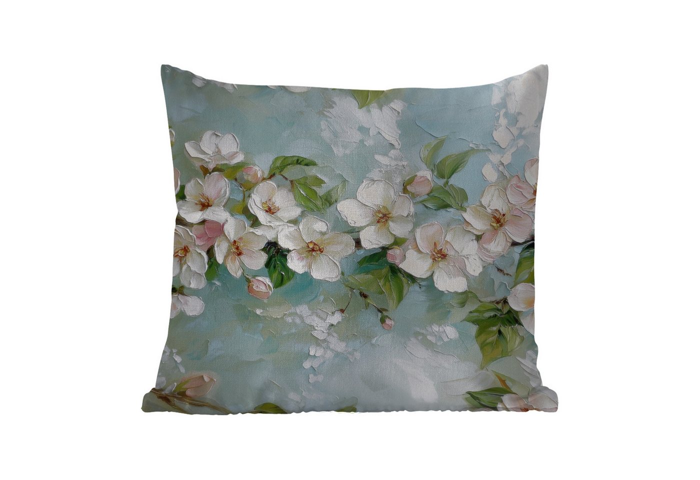 MuchoWow Dekokissen Blossom - Blätter - Hellblau, Kissenbezüge, Kissenhülle, Kissen, Outdoor, 40x40 cm MuchoWow Dekokissen Blossom - Blätter - Hellblau, Kissenbezüge, Kissenhülle, Kissen, Outdoor, 40x40 cm von MuchoWow