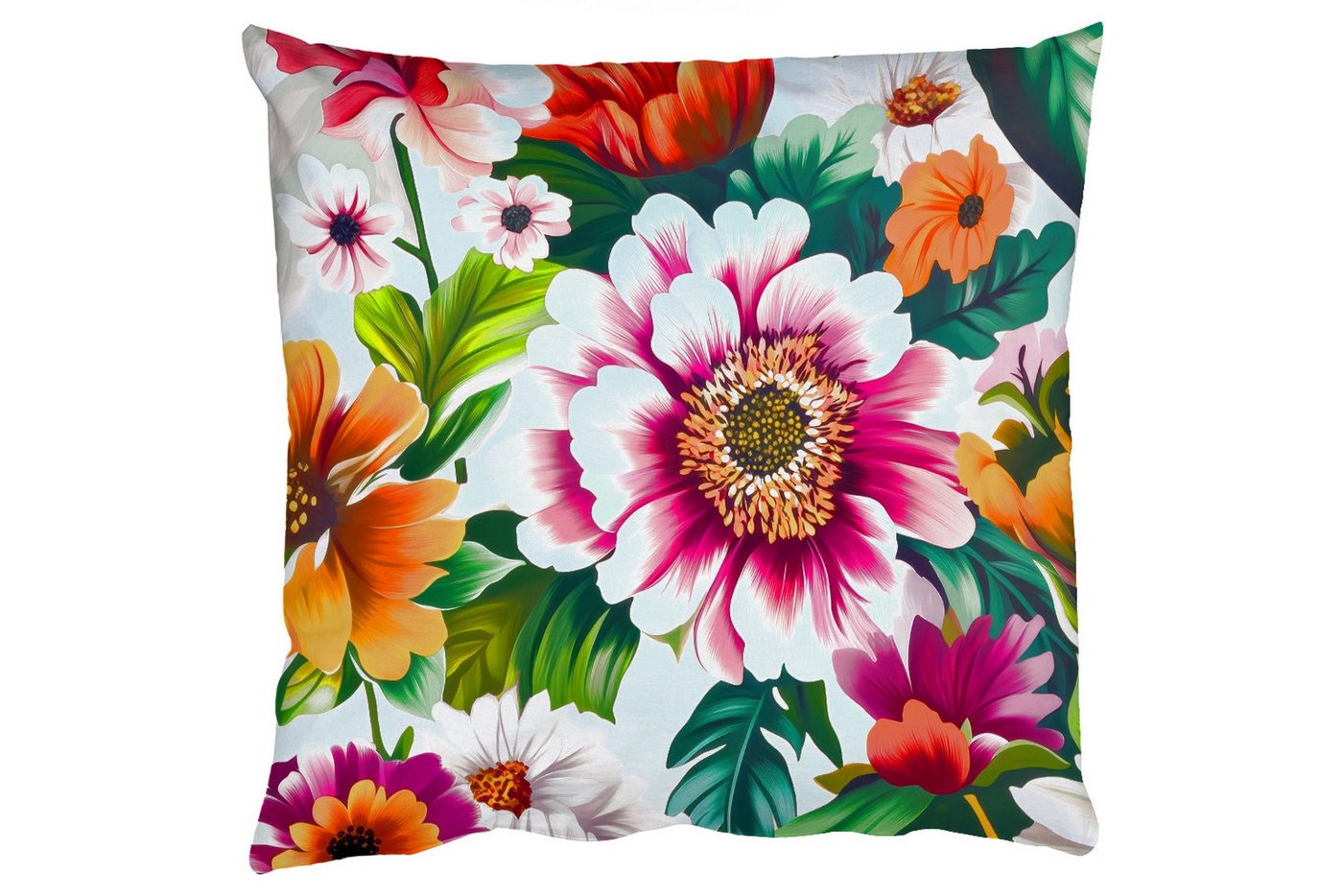 MuchoWow Dekokissen Blumen - Bunt - Rosa, Zierkissen mit Füllung für Wohnzimmer, Sofakissen, 40x40 cm MuchoWow Dekokissen Blumen - Bunt - Rosa, Zierkissen mit Füllung für Wohnzimmer, Sofakissen, 40x40 cm von MuchoWow