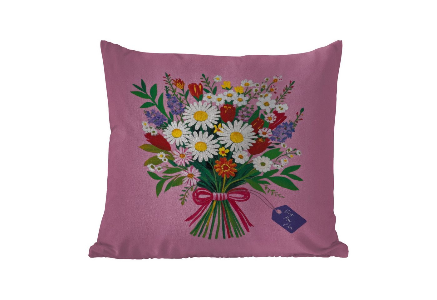 MuchoWow Dekokissen Blumen - Zitat - Karte - Bunt, Kissenbezüge, Kissenhülle, Kissen, Outdoor, 40x40 cm MuchoWow Dekokissen Blumen - Zitat - Karte - Bunt, Kissenbezüge, Kissenhülle, Kissen, Outdoor, 40x40 cm von MuchoWow
