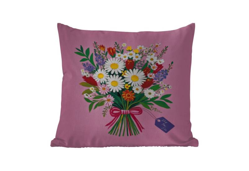 MuchoWow Dekokissen Blumen - Zitat - Karte - Bunt, Kissenbezüge, Kissenhülle, Kissen, Outdoor, 40x40 cm MuchoWow Dekokissen Blumen - Zitat - Karte - Bunt, Kissenbezüge, Kissenhülle, Kissen, Outdoor, 40x40 cm von MuchoWow