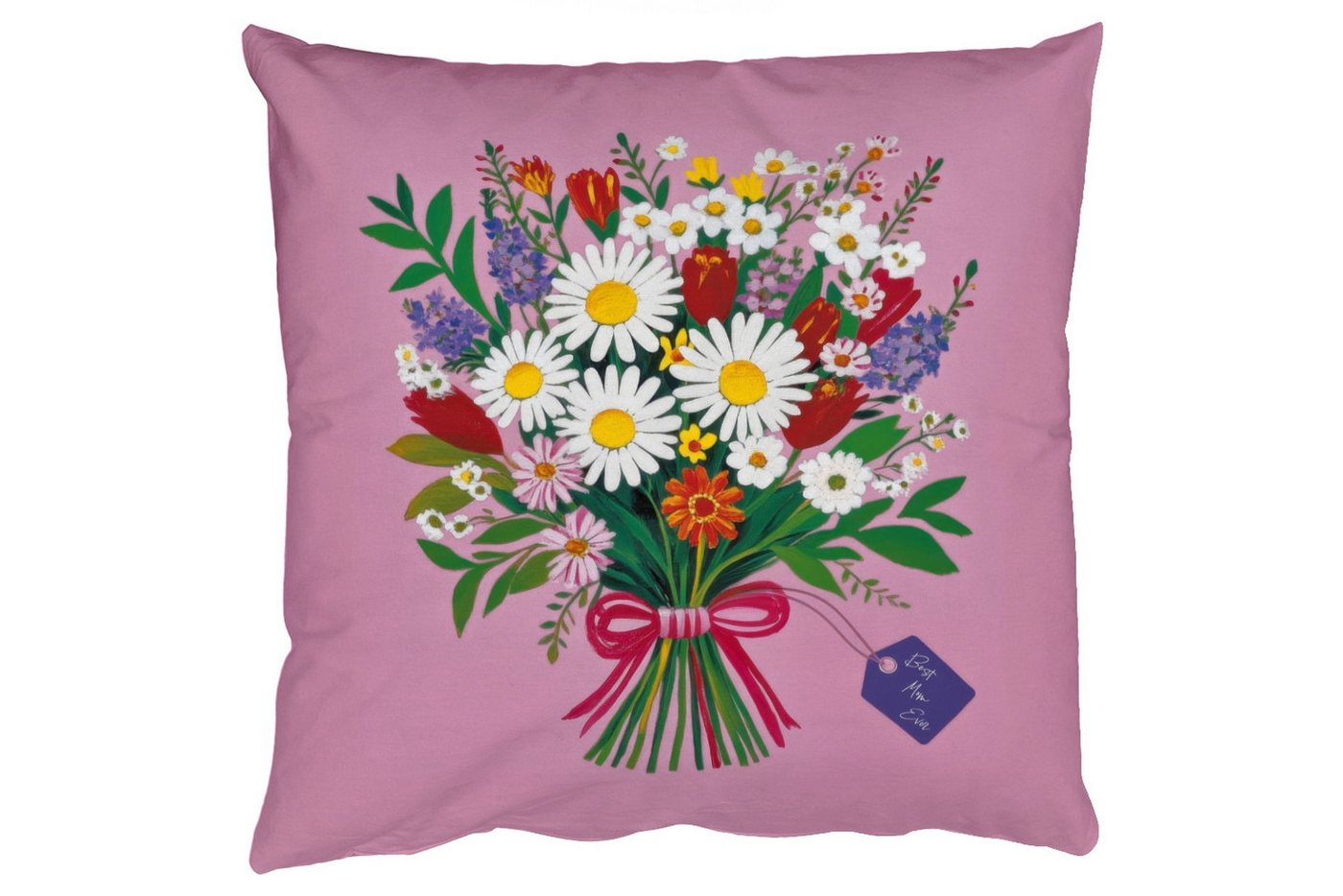 MuchoWow Dekokissen Blumen - Zitat - Karte - Bunt, Zierkissen mit Füllung für Wohnzimmer, Sofakissen, 40x40 cm MuchoWow Dekokissen Blumen - Zitat - Karte - Bunt, Zierkissen mit Füllung für Wohnzimmer, Sofakissen, 40x40 cm von MuchoWow
