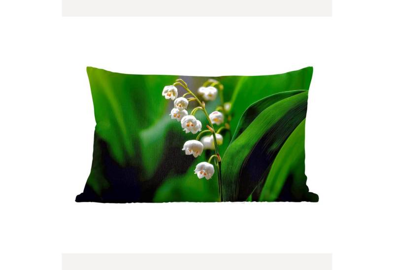 MuchoWow Dekokissen Blumen - weiß - Blätter - Lilien, Dekoration, Zierkissen, Kissen mit Füllung, 50x30 cm MuchoWow Dekokissen Blumen - weiß - Blätter - Lilien, Dekoration, Zierkissen, Kissen mit Füllung, 50x30 cm von MuchoWow