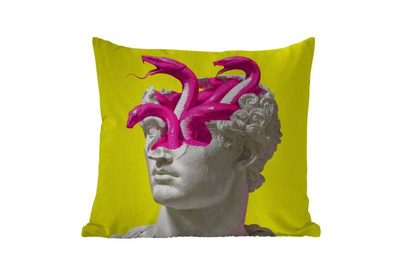 MuchoWow Dekokissen Büste - Schlangen - Gelb, Kissenbezüge, Kissenhülle, Kissen, Outdoor, 40x40 cm MuchoWow Dekokissen Büste - Schlangen - Gelb, Kissenbezüge, Kissenhülle, Kissen, Outdoor, 40x40 cm von MuchoWow