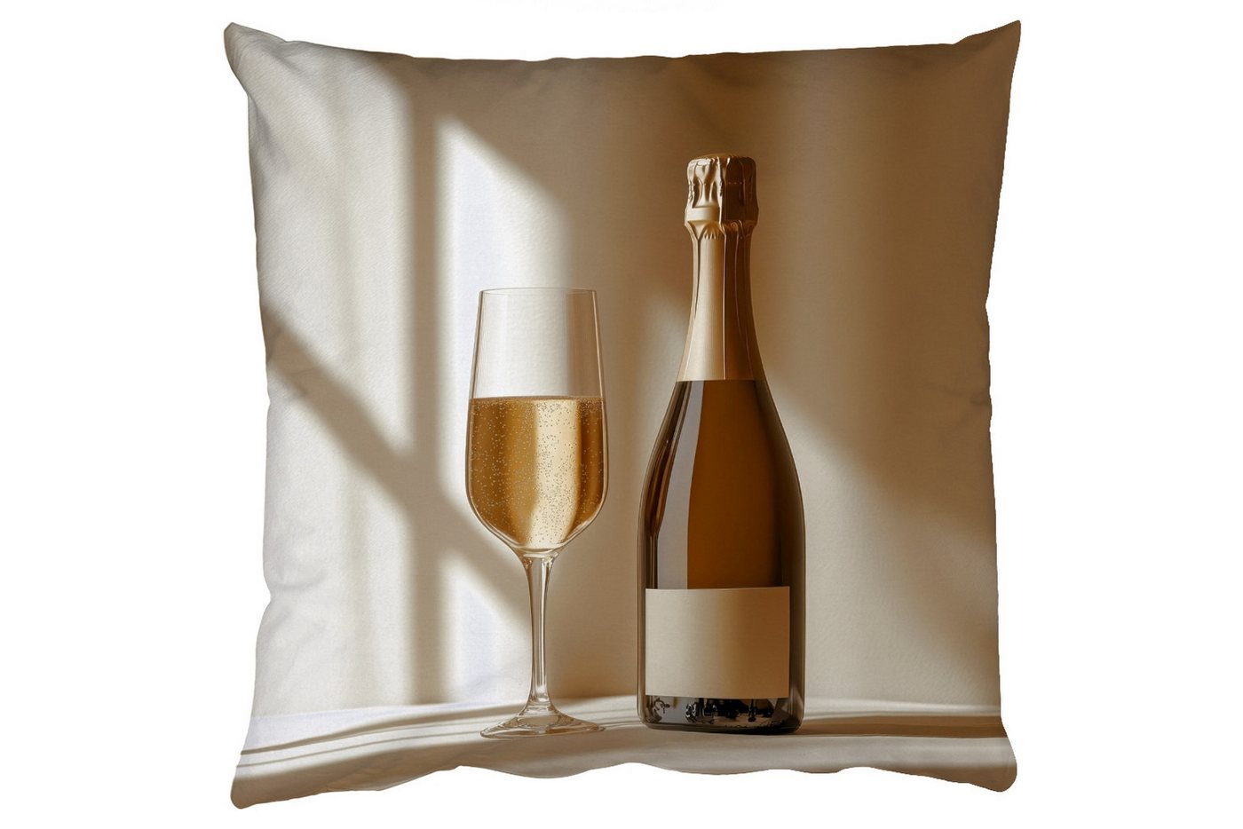 MuchoWow Dekokissen Champagner - Beige - Schatten - Blasen, Zierkissen mit Füllung für Wohnzimmer, Sofakissen, 40x40 cm MuchoWow Dekokissen Champagner - Beige - Schatten - Blasen, Zierkissen mit Füllung für Wohnzimmer, Sofakissen, 40x40 cm von MuchoWow