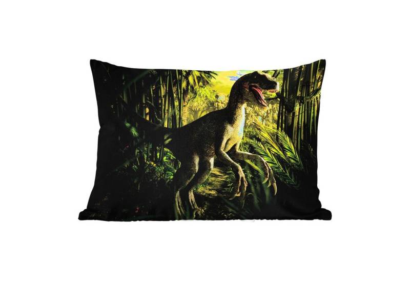 MuchoWow Dekokissen Dinosaurier - Pflanzen - Grün - Illustration - Kinder - Jungen, Outdoor-Dekorationskissen, Kissen, Kissenbezug, 50x30 cm MuchoWow Dekokissen Dinosaurier - Pflanzen - Grün - Illustration - Kinder - Jungen, Outdoor-Dekorationskissen, Kissen, Kissenbezug, 50x30 cm von MuchoWow