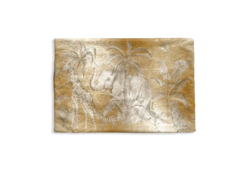 MuchoWow Dekokissen Dschungel - Kinder - Gold - Tiere, Kissenbezug für Sofa, Dekorationkissen, Kissenhüllen, 50x30 cm MuchoWow Dekokissen Dschungel - Kinder - Gold - Tiere, Kissenbezug für Sofa, Dekorationkissen, Kissenhüllen, 50x30 cm von MuchoWow