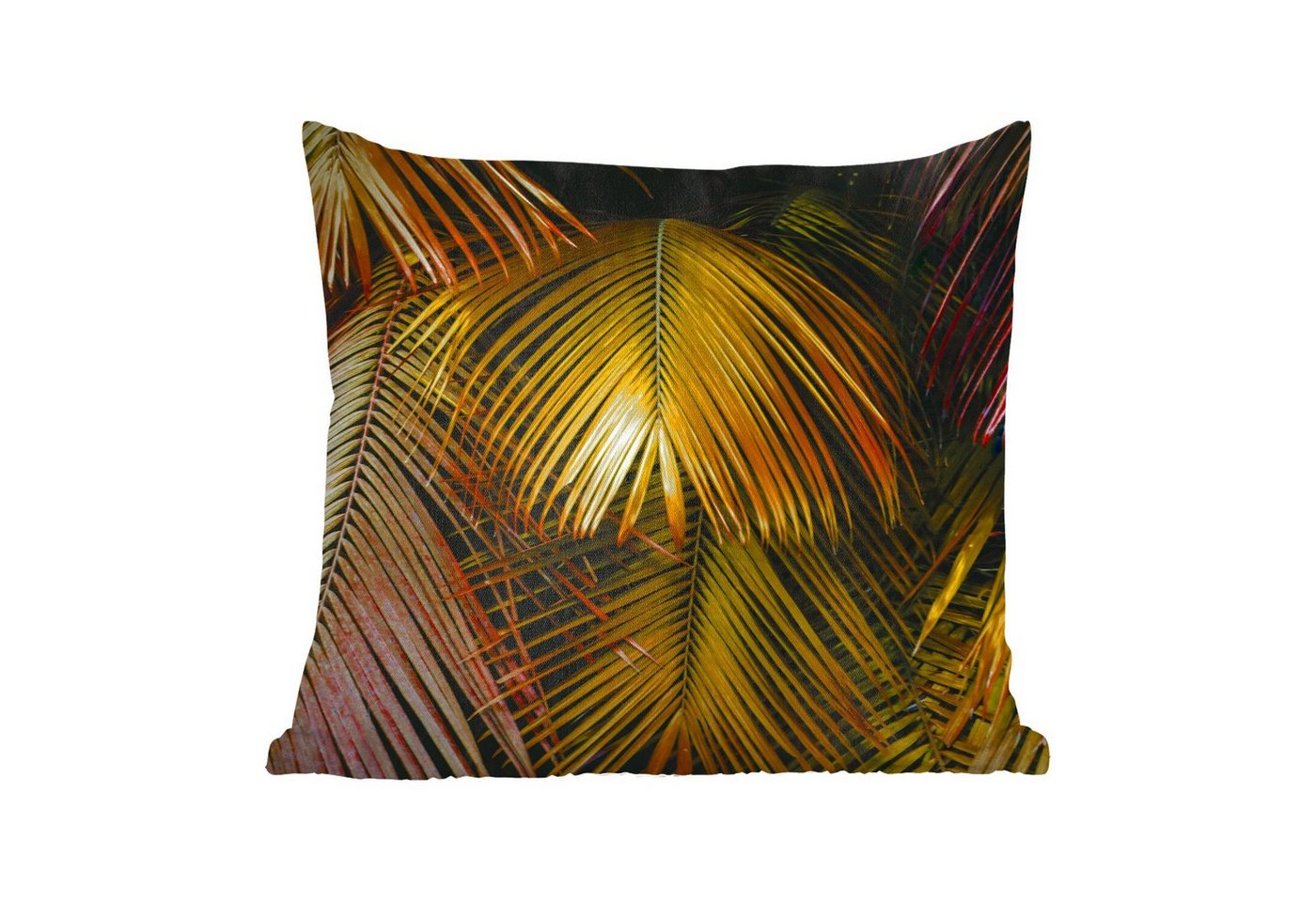 MuchoWow Dekokissen Dschungel - Palme - Gold, Zierkissen mit Füllung für Wohnzimmer, Sofakissen, 40x40 cm MuchoWow Dekokissen Dschungel - Palme - Gold, Zierkissen mit Füllung für Wohnzimmer, Sofakissen, 40x40 cm von MuchoWow